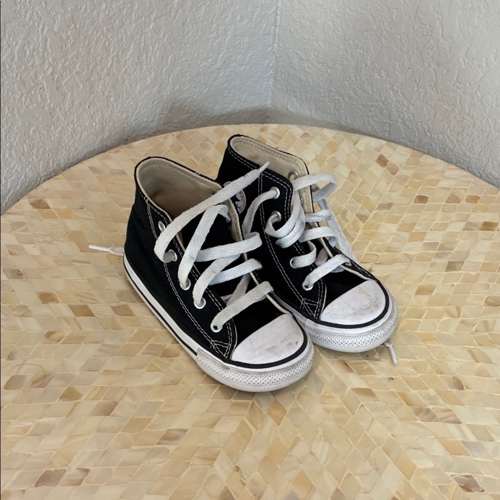 Converse Kids Black and White High-Top Sneakers